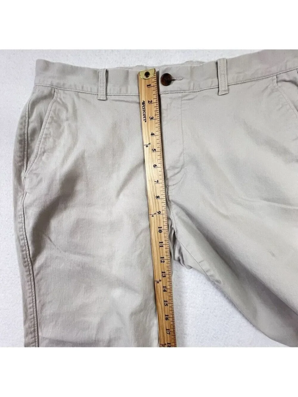 J. Crew Stretch Chino Pants Mens 34x30 Beige Athletic Fit Flex